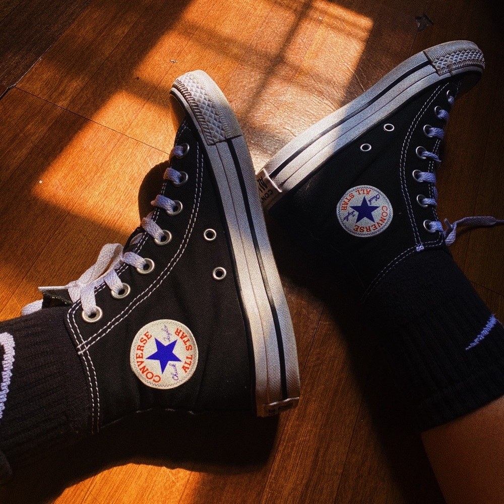 Black and White Vintage Converse size 36/ 5.5